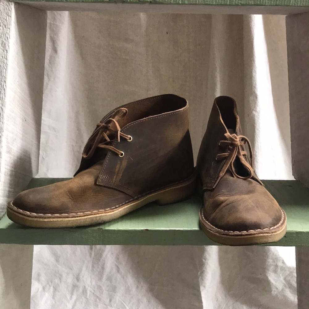 Clarks Original Desert Boots beeswax leather sz 10